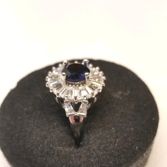 Multi stone fashion ring blue sapphire - Picture 5 of 8